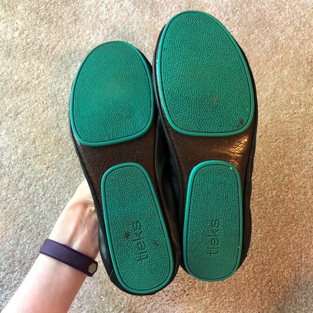 Tieks leather ballet flats—matte black —with bag - Picture 5 of 7